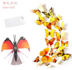 3D Bướm Nghệ Thuật Dán Tường Trang Trí Nội Thất DIY Cho Tiệc Cưới Bướm Tủ Lạnh Sticker Nhãn Dán Đẹp