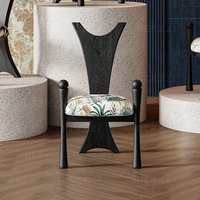 Chaises de salle à manger et de restaurant confortables à dossier haut pour coiffeuse de salon de café avec siège de cadre