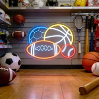 Enseigne néon personnalisée Neonawall OEM ODM, enseigne néon LED pour le rugby, le basketball, le football, pour la maison, la salle de jeux, les fêtes sportives, la décoration commerciale
