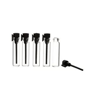 1ml 2ml 3ml leere klare runde kleine Test proben fläschchen Mini Kosmetik glas Spray Parfüm Öl schlauch Flasche