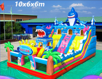 Château gonflable extérieur personnalisable en PVC sur le thème du cheval arc-en-ciel avec souffleur