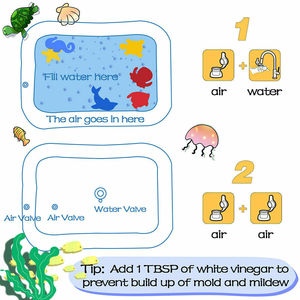 Tummy Time Mat <span class=keywords><strong>Tapis</strong></span> d'<span class=keywords><strong>eau</strong></span> <span class=keywords><strong>sensoriel</strong></span> pour bébés, excellente idée de cadeau pour bébé <span class=keywords><strong>Tapis</strong></span> de jeu gonflable pour bébé - Product Image 6
