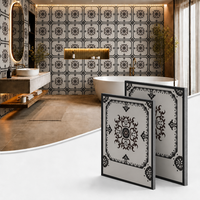 Panneau mural décoratif SPC avec film PVC marbré, panneaux muraux imperméables pour salle de bain, pour la décoration intérieure de maisons et d'hôtels de luxe