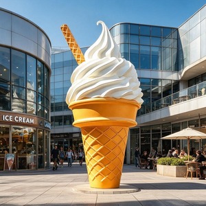 Escultura de Helado de Resina Personalizada, Adorno para Exhibición de Dulces, Decoración para Escaparates de Tiendas de Dulces - Product Image 6