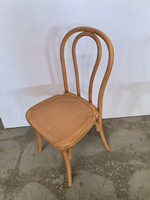 Chaise en résine PP avec dossier en bois courbé, empilable, pour extérieur, usage commercial ou banquet, KD (assemblage facile) ou monobloc