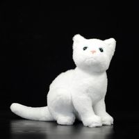 Boneka Kucing Putih Simulasi Kustom, Mainan Hewan Peliharaan, Boneka Lucu untuk Pecinta Hewan, Taman Hiburan, Toko, Pabrik, Kustom OEM ODM