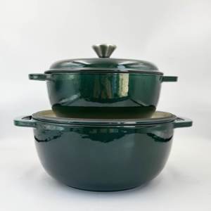 Tùy Chỉnh Cổ Điển Màu Xám Màu Xanh Gang Hà Lan Lò 23Cm & 28Cm Không Dính Men Nồi Hộ Gia Đình Nhà Bếp Đúc Sắt Nấu Ăn Nồi Soong - Product Image 6