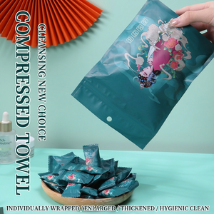 Serviettes nettoyantes pour le visage jetables en viscose non tissée de style chinois, compressées pour les voyages - Product Image 1