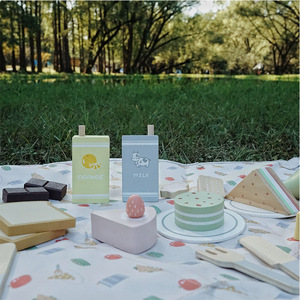 Relief HOYE — jeu de rôle <span class=keywords><strong>en</strong></span> <span class=keywords><strong>bois</strong></span> <span class=keywords><strong>pour</strong></span> enfants, gâteaux factice, ensemble de repas <span class=keywords><strong>pour</strong></span> bébés, jouets de <span class=keywords><strong>cuisine</strong></span>, grand jeu de simulation d'extérieur - Product Image 5
