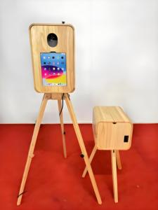 Selfie Retro Photobooth Real Vintage Instant Wedding Wooden Photo Booth Machine with Printer and <b>Camera</b> - Product Image 4