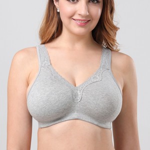 Sujetador Minimizador de Copa Completa sin Varillas, Transpirable, Ultrafino, de Algodón con Encaje, Cómodo, Talla Grande (80-120), para <span class=keywords><strong>Pecho</strong></span> Grande, 150 kg - Product Image 1