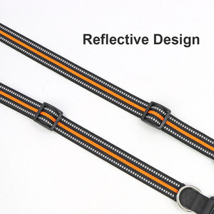 Adjustable Nylon <b>Dog</b> Collar Striped Reflective Buckle Closure All Seasons Simple Style for <b>Dogs</b> - Product Image 3