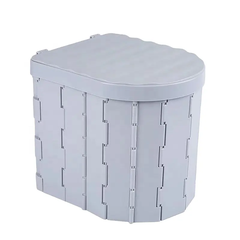 Emergency Potty Removable Outhouse Foldable Mini Outside Outdoor Lid Caravan Plastic Camp Toilet Portable For Car Elderly Trips