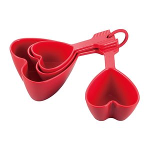 Custom Logo Eco-friendly PP Plastic Microwave Dishwasher Safe Heart Shaped Adjustable Coffee Powder <strong>Measuring</strong> <strong>Cups</strong> Spoons Set - Product Image 1