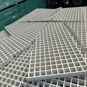 Tamaño personalizado Fibra de vidrio FRP Car Wash Trench Drenaje Rejilla Fibra de vidrio Pasarela Malla Drenaje Rejilla Panel de piso - Product Image 2