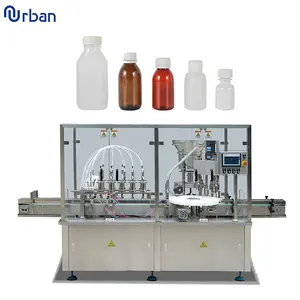 Monoblock Automatic syrup liquid PET/glass bottle filling and capping machine 30ml 20ml