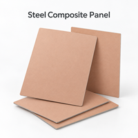 Panneau composite en acier de couleur beige brillant, sur mesure, pour la décoration intérieure commerciale