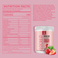 Poudre de Protéine de Lactosérum de Fraises Naturelles Nourries à l'Herbe, 350g, Directement de l'Usine OEM, pour Adultes, Améliore l'Immunité