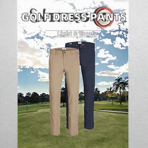 Men's Comfortable Classic-Fit Stretch Golf Dress Pants Quick Dry Lightweight Outdoor Sweatpants 30"/32" Plus Size Flat Business - Product Image 2