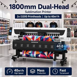 Impresora de Sublimación de 1800 mm con Doble Cabezal, Transferencia Térmica Rollo a Rollo XP600 I3200 para Impresión de Camisetas, Jerseys, Telas de Poliéster y Seda - Product Image 1