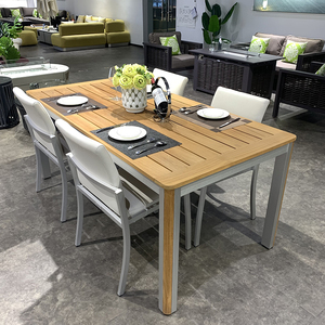 Al aire libre Muebles de Jardín conjuntos <span class=keywords><strong>terraza</strong></span> patio al aire libre mesas 4-6 asientos al aire libre teca juego de comedor - Product Image 1