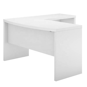 <span class=keywords><strong>L</strong></span> a forma di bianco puro home office portable home office mobili <span class=keywords><strong>antico</strong></span> ufficio contatore scrivania bellezza bianco di affari scrivania di cancelleria - Product Image 1