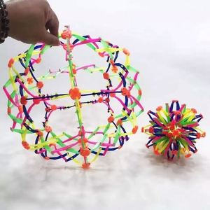 Juguete de Pelota Telescópica para Niños, Pelota Mágica Expandible de Plástico Multicolor, Pelota Arcoíris Promocional para Aliviar el Estrés - Product Image 2