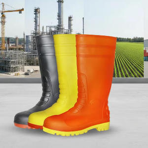 Bottes de sécurité en PVC pour hommes avec embout en acier, <span class=keywords><strong>anti</strong></span>-écrasement, <span class=keywords><strong>anti</strong></span>-perforation, antidérapantes, imperméables pour la construction et l'agriculture - Product Image 2