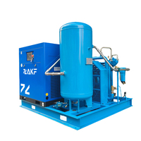 Compresor de Aire Portátil ZAKF de Alta Presión 40 Bar 4.0Mpa 8.0m3/min con Pistón de Tornillo, Refrigerado por Aire y Tanque de Aire para Soplado de Botellas PET