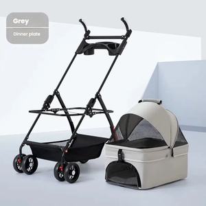 क्लासिक्स शैली की शैली छोटी बिल्लियों और कुत्तों के लिए फोल्डेबल कुत्ते पालतू ट्रॉली लक्जरी - Product Image 1