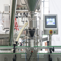 Ligne de production de remplissage entièrement automatique à vis sans fin pour poudres chimiques et alimentaires, adaptée au conditionnement en pots, idéale pour la poudre de protéines MGO
