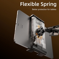 Support de tablette pour iPad, support de bureau réglable à 360°, pliable, en métal, pour tablette, téléphone, autres appareils de 4 à 13 pouces, emballage