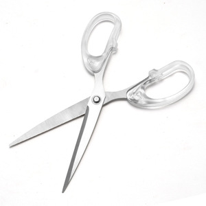 Ciseaux de bureau Idy, petits, 160 mm, en acier inoxydable, manche transparent, pour la découpe de papier, la conception graphique - Product Image 3