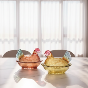 LUYI - <span class=keywords><strong>Barattolo</strong></span> in <span class=keywords><strong>Vetro</strong></span> Creativo e Moderno a Forma di Pollo per Cucina e Caramelle, con Logo Personalizzato per Alimenti e Contenitori - Product Image 1
