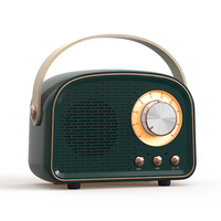 Mini Altavoz Portátil Inalámbrico Bluetooth con Diseño Retro de Moda, Radio FM, TF y AUX