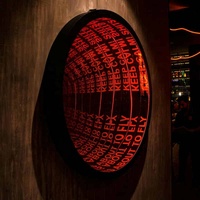 Lettres miroir Abyss multicouches sans cadre, logo lumineux 3D pour la décoration murale de la réception de l'entreprise