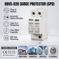 Dispositif de protection contre les surtensions de type rail DIN 2+3, protection contre les surtensions AC 20kA pour chargeur de véhicule électrique, station de recharge de véhicules électriques