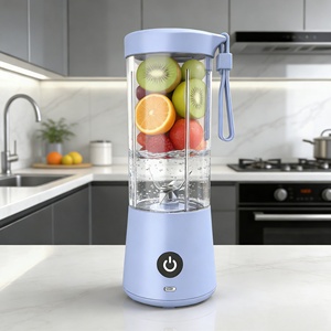 เครื่องปั่นสมูทตี้แบบพกพา 400 มล. เกรดอาหาร ปลอดสาร BPA แบตเตอรี่ทนทาน ชาร์จผ่าน USB ใบมีด 6 ใบ บดน้ำแข็งได้ ถอดประกอบง่าย - Product Image 4