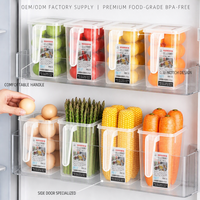 Boîtes de rangement pour porte latérale de réfrigérateur, empilables, en plastique, avec poignée, pour la cuisine, vente en gros OEM