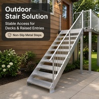 Escalera de Acero Galvanizado con Certificación CE AISC, Estructura de Construcción Prefabricada Resistente, Soldadura HDG, Corte, Uso en Interiores
