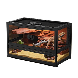 Terrarium pour animaux <span class=keywords><strong>NoMo</strong></span> Climbing avec porte coulissante, en acier inoxydable, écologique, pour gecko, lézard, grenouille cornée, scorpion, araignée, taille complète - Product Image 1