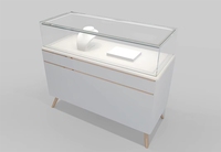 Vitrine de présentation de bijoux moderne verrouillable à LED, écologique, avec comptoir pour centre commercial, pour la présentation de montres et de bijoux