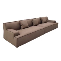Ensemble de canapés de salon italiens, meubles modernes pour la maison, canapés modulaires confortables, canapé sectionnel en tissu de luxe léger pour hôtel