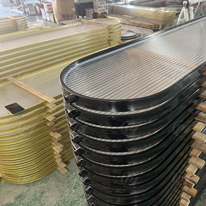 Thép không gỉ đen vàng treo Màn hình Phòng chia với changhong phân vùng kính cho phòng khách sảnh khách sạn - Product Image 4