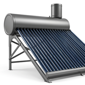 Chauffe-eau solaire indirect 150L à 15 tubes en acier coloré avec réservoir <span class=keywords><strong>d</strong></span>'expansion, chaudière solaire domestique à circuit ouvert, fournisseur pour écoles - Product Image 1