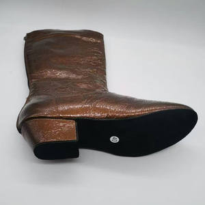 Nouvelles chaussures <span class=keywords><strong>de</strong></span> danse Salsa Jazz Party Cheerleading talon personnalisé bottes en daim couleur vert bleu marron livraison rapide - Product Image 6