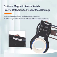 Silinder Pneumatik Industri Mini Clamp untuk Aksesori Robot Deteksi Magnetik Tabung Preform untuk Konstruksi PG25 Arc Chuc