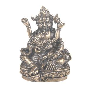 Pirinç tibet kırmızı servet tanrı heykeli tibet budist sunak antika koleksiyon eski bakır zanaat toptan sunan - Product Image 1