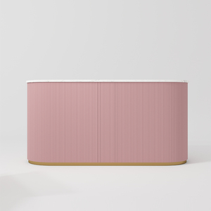 Durable Modern Design Counter Reception Desk <strong>Pink</strong> Painted Wood Front Desk for <strong>Beauty</strong> <strong>Salon</strong> - Product Image 4