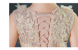 Vestido de Lujo para Niñas, Estilo Princesa, con Apliques de Encaje, Cuentas, Tul en Capas y Flores, para Bodas y Actuaciones - Product Image 5